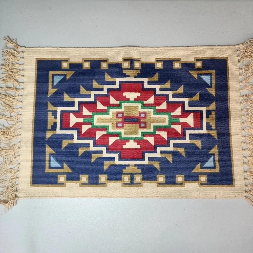 Southwestern 6 KOKOPELLI Cotton Woven Placemats EL PASO SADDLE BLANKET CO